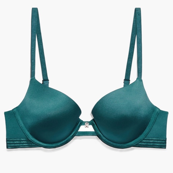 Savage x Fenty Core Microfiber Tee Shirt Bra In Blue / Teal color size 32A - Picture 1 of 14
